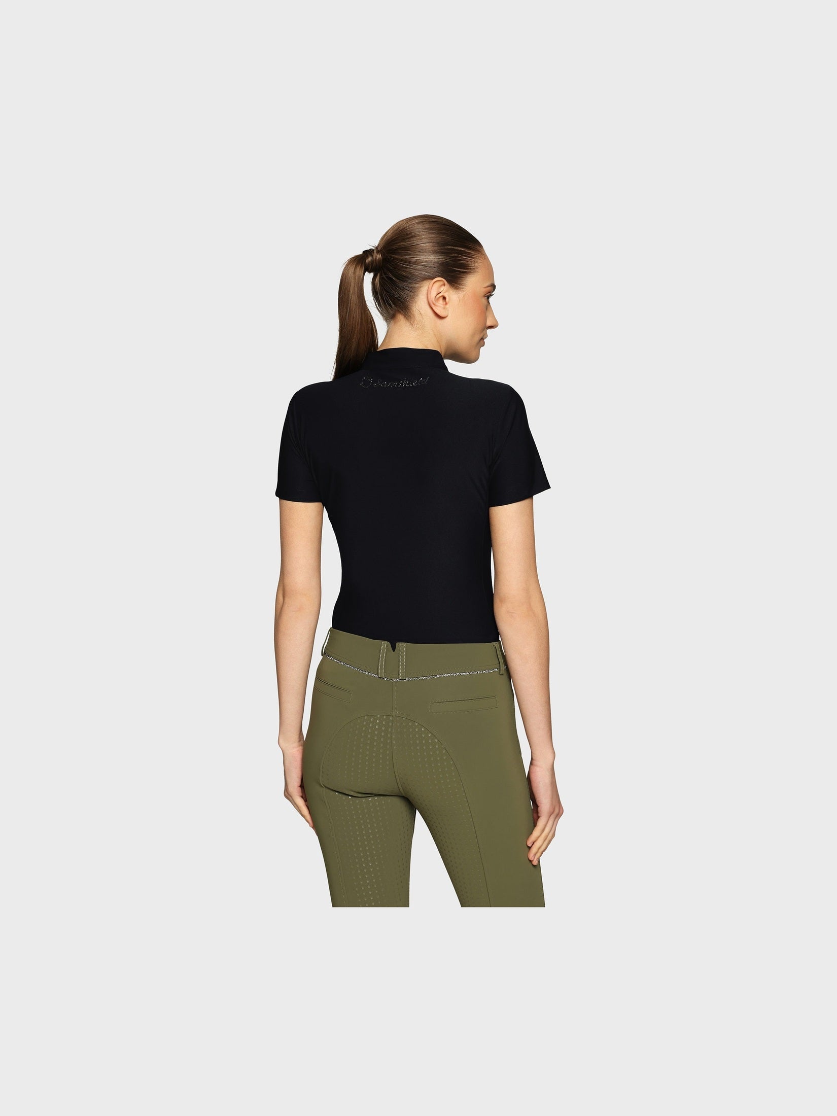 SAMSHIELD BRUNA PREMIUM SHORT TRENINGOWA KOSZULKA JEŹDZIECKA DAMSKA - Samshield Equishop