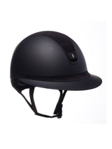 SAMSHIELD KASK MISS SHIELD 2.0 / ALCANTARA TOP FRONTAL / CRYSTAL FB BLASON / MAT BLK TRIM / CZARNY - Samshield Equishop