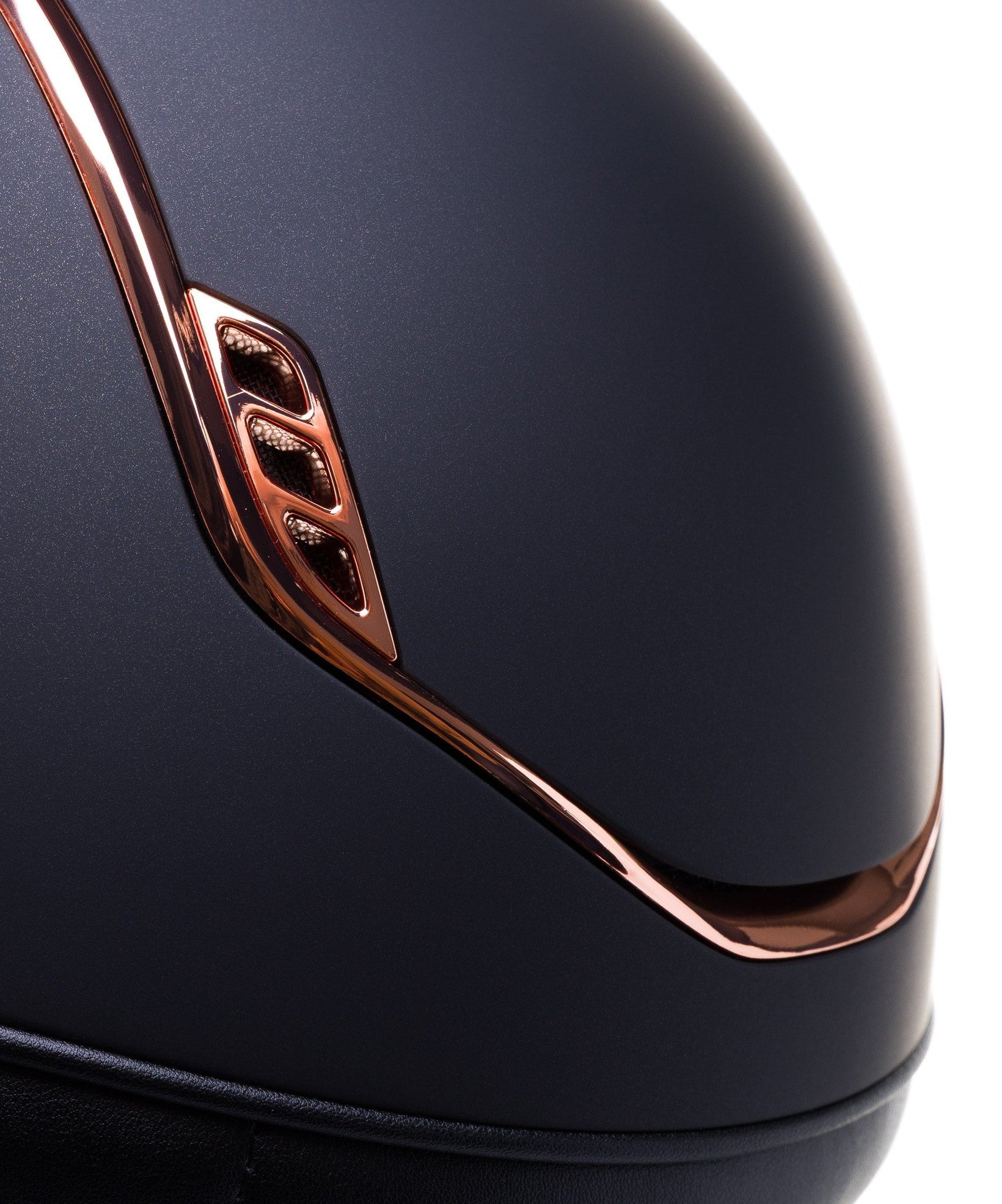 SAMSHIELD KASK MISS SHIELD 2.0 / CRYSTAL FABRIC ROSE GOLD BLAZON FRONTAL / ROSE GOLD CHROME / CZARNY - Samshield Equishop