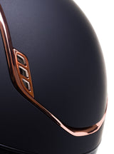 SAMSHIELD KASK MISS SHIELD 2.0 / CRYSTAL FABRIC ROSE GOLD BLAZON / ROSE GOLD CHROME / CZARNY - Samshield Equishop