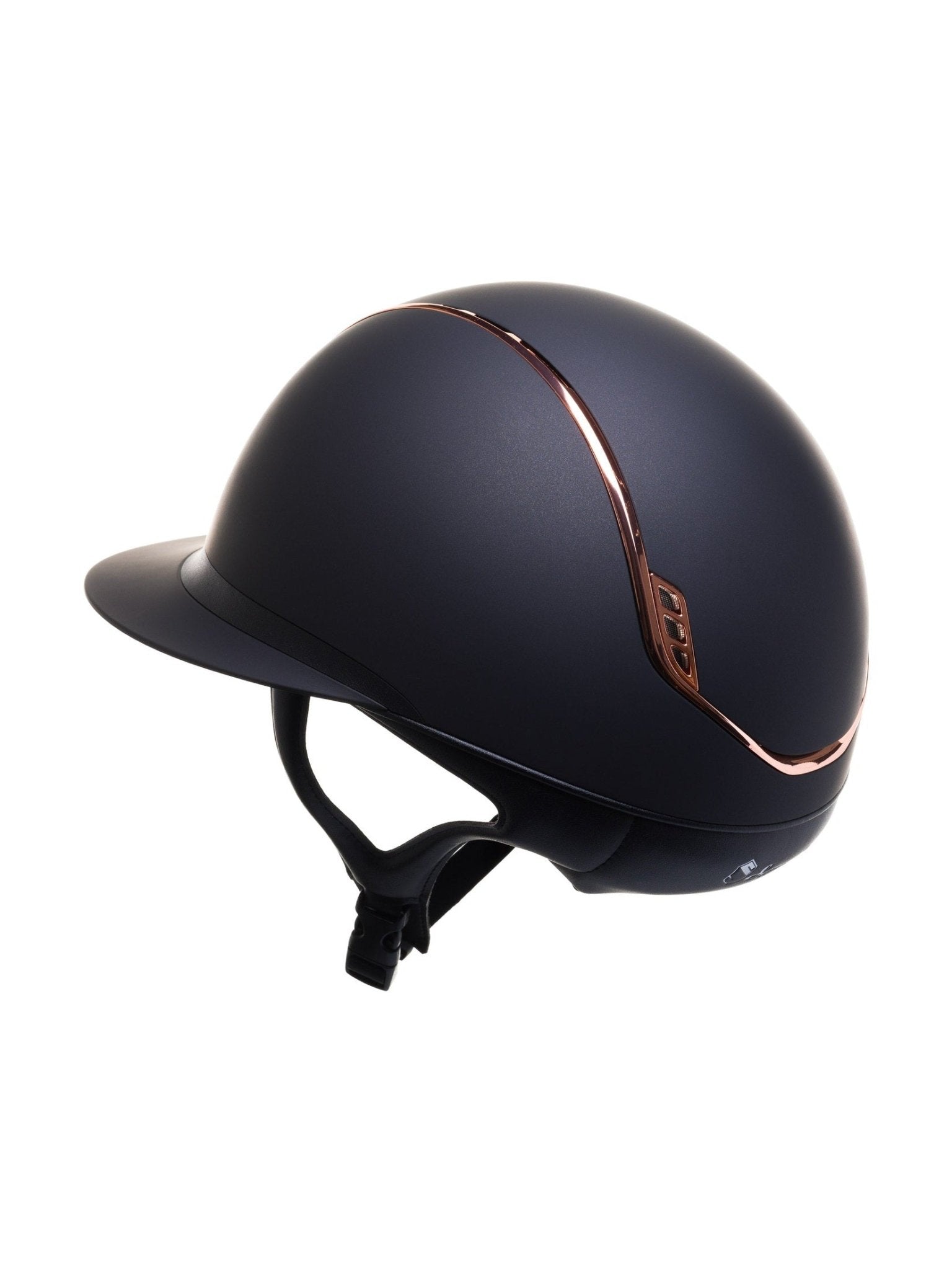 SAMSHIELD KASK MISS SHIELD 2.0 / CRYSTAL FABRIC ROSE GOLD BLAZON / ROSE GOLD CHROME / CZARNY - Samshield Equishop