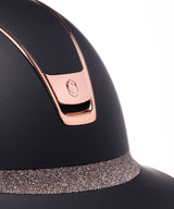 SAMSHIELD KASK MISS SHIELD 2.0 / CRYSTAL FABRIC ROSE GOLD FB / ROSE GOLD CHROME / CZARNY - Samshield Equishop