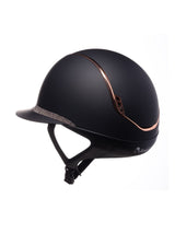 SAMSHIELD KASK MISS SHIELD 2.0 / CRYSTAL FABRIC ROSE GOLD FB / ROSE GOLD CHROME / CZARNY - Samshield Equishop