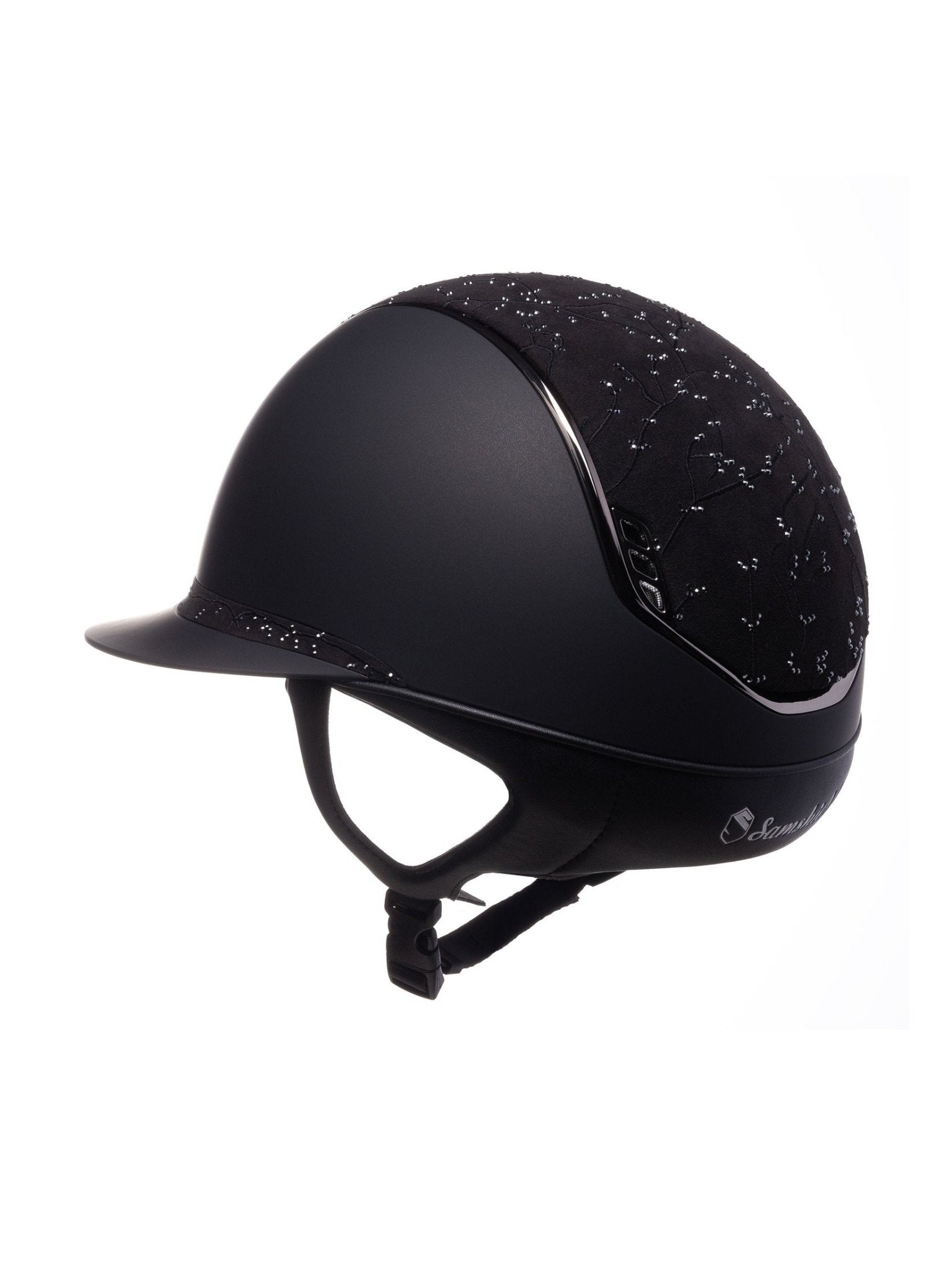SAMSHIELD KASK MISS SHIELD 2.0 / CRYSTAL LEAF BLACK TOP FRONTAL / BLACK CHROME / CZARNY - Samshield Equishop