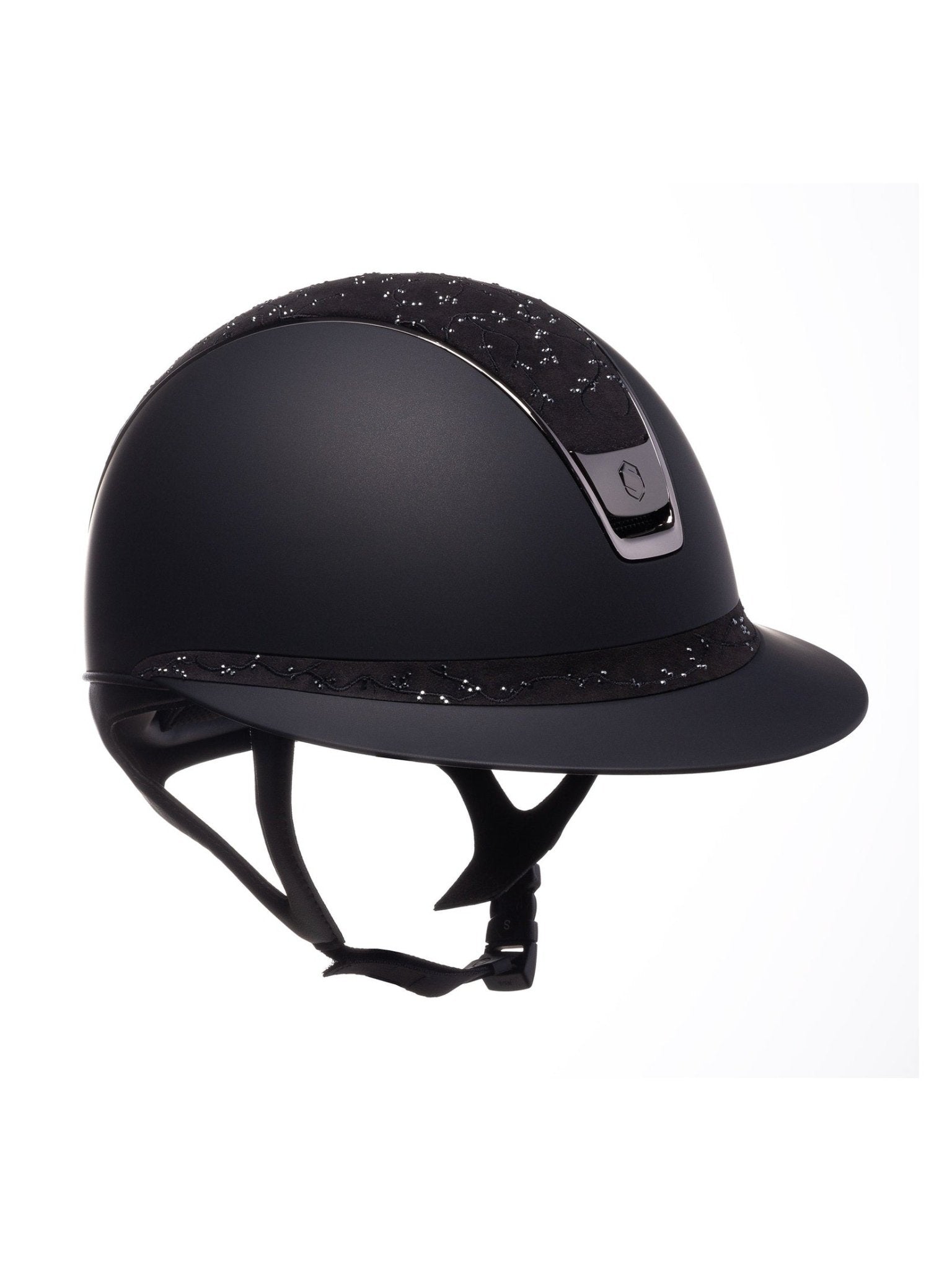 SAMSHIELD KASK MISS SHIELD 2.0 / CRYSTAL LEAF BLACK TOP FRONTAL / BLACK CHROME / CZARNY - Samshield Equishop