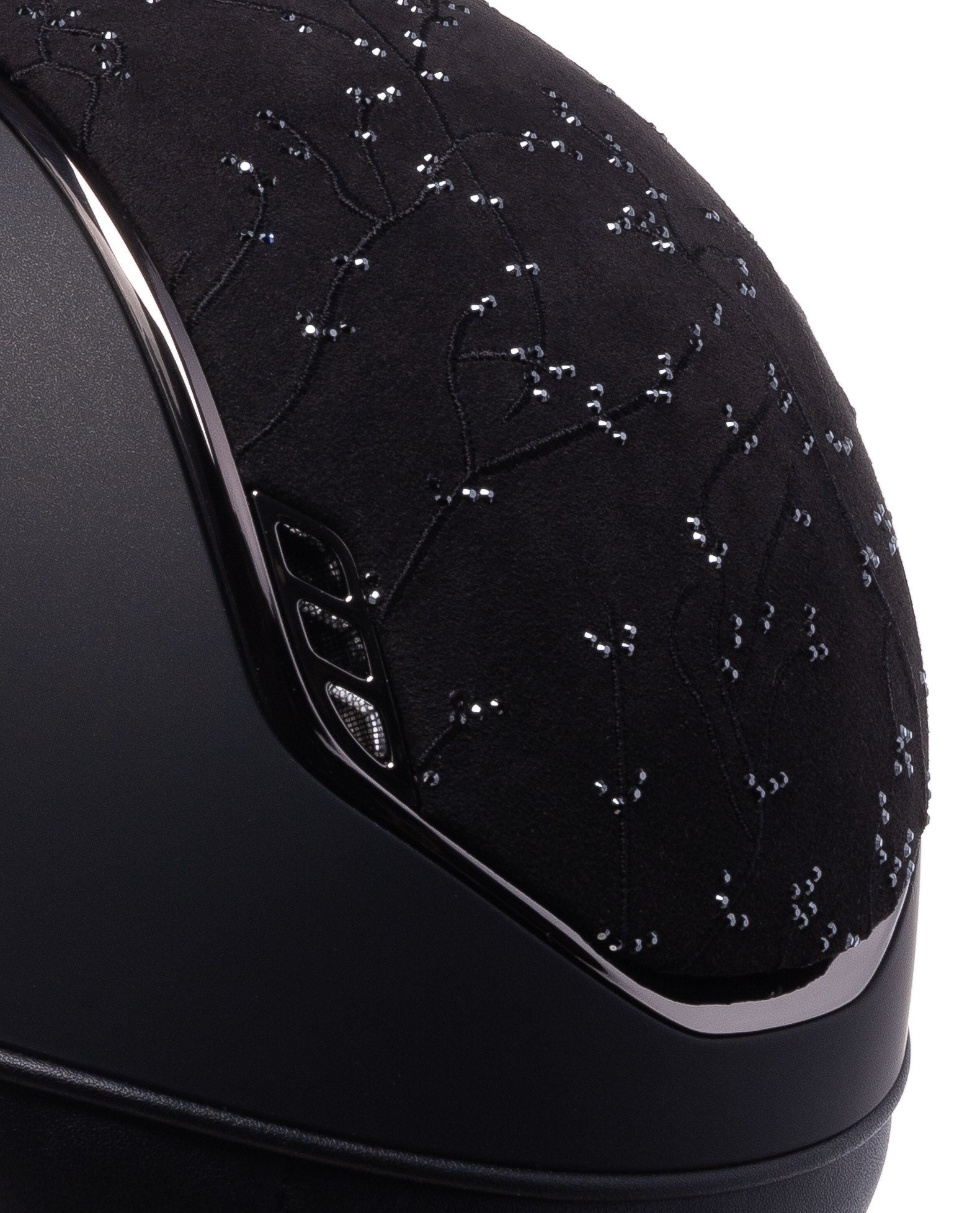 SAMSHIELD KASK MISS SHIELD 2.0 / CRYSTAL LEAF BLACK TOP FRONTAL / BLACK CHROME / CZARNY - Samshield Equishop