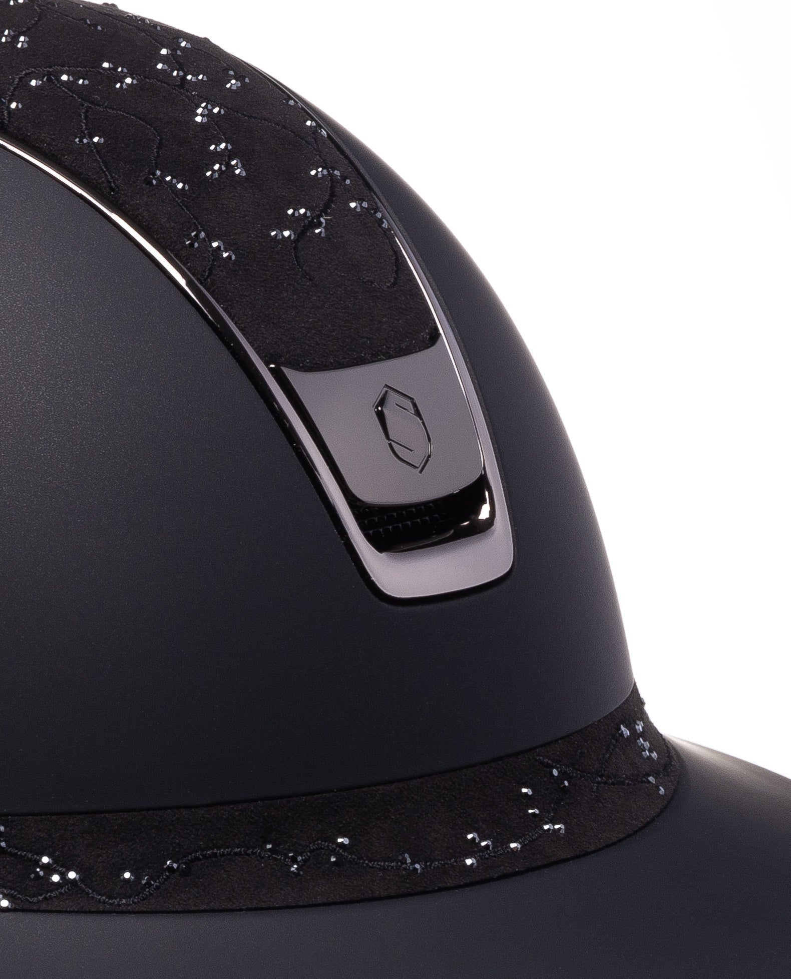 SAMSHIELD KASK MISS SHIELD 2.0 / CRYSTAL LEAF BLACK TOP FRONTAL / BLACK CHROME / CZARNY - Samshield Equishop