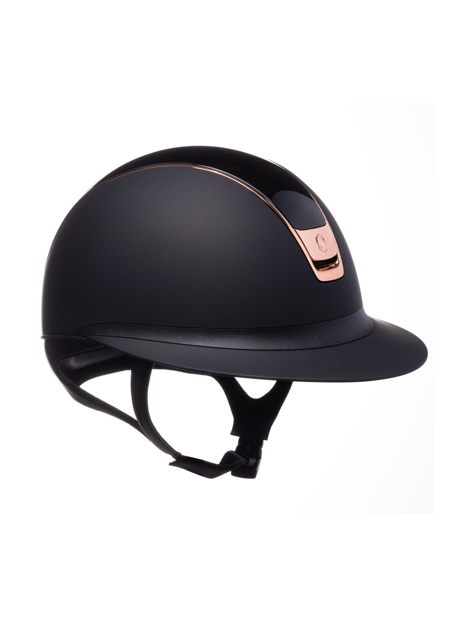 SAMSHIELD KASK MISS SHIELD 2.0 / GLOSSY TOP / ROSE GOLD TRIM BLAZON / CZARNY - Samshield Equishop
