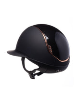 SAMSHIELD KASK MISS SHIELD 2.0 / GLOSSY TOP / ROSE GOLD TRIM BLAZON / CZARNY - Samshield Equishop