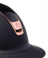 SAMSHIELD KASK MISS SHIELD 2.0 / GLOSSY TOP / ROSE GOLD TRIM BLAZON / CZARNY - Samshield Equishop