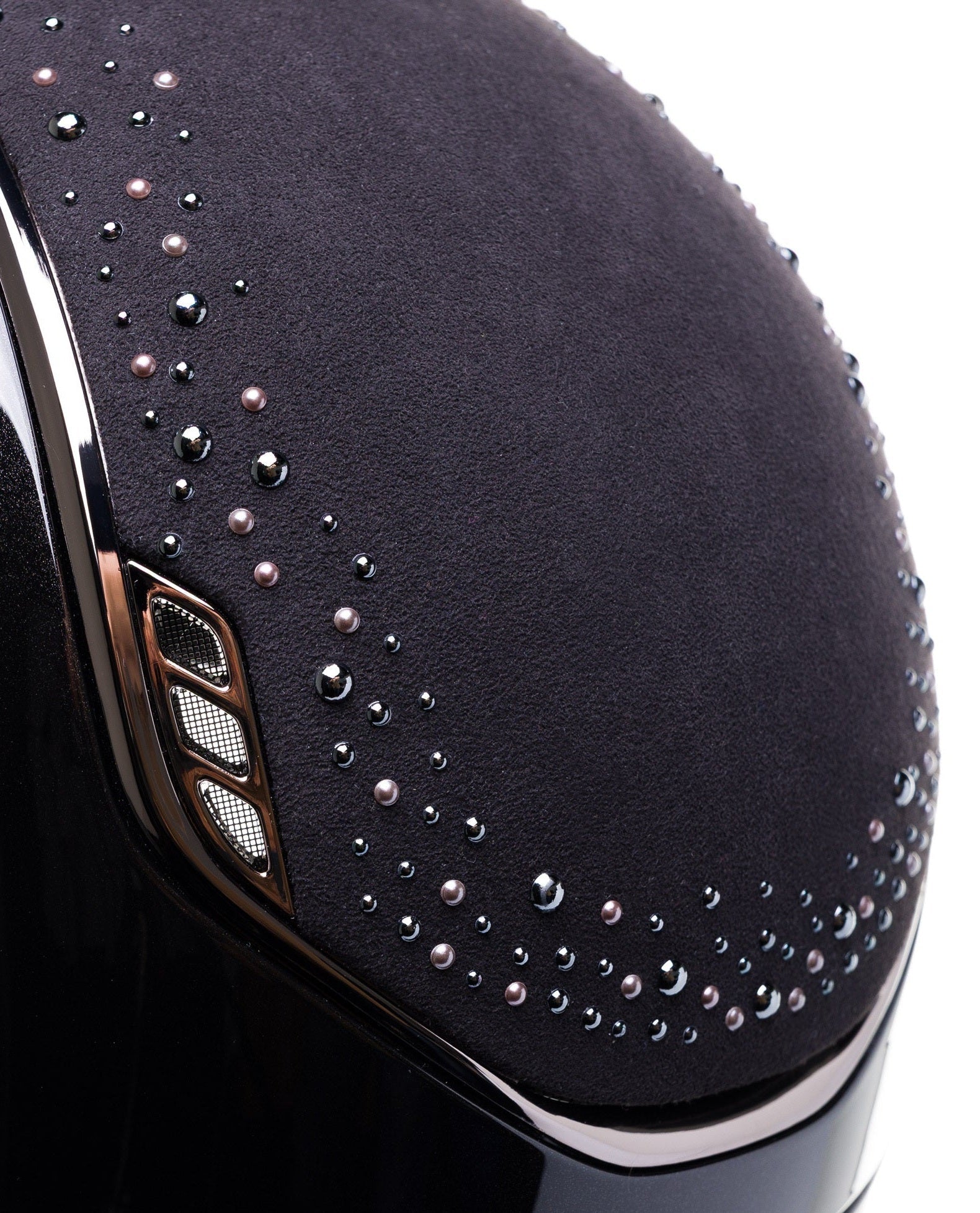 SAMSHIELD KASK MISS SHIELD 2.0 SHADOWGLOSSY / NIGHT PEARL / ALCANTARA FB / BLACK CHROME / CZARNY - Samshield Equishop