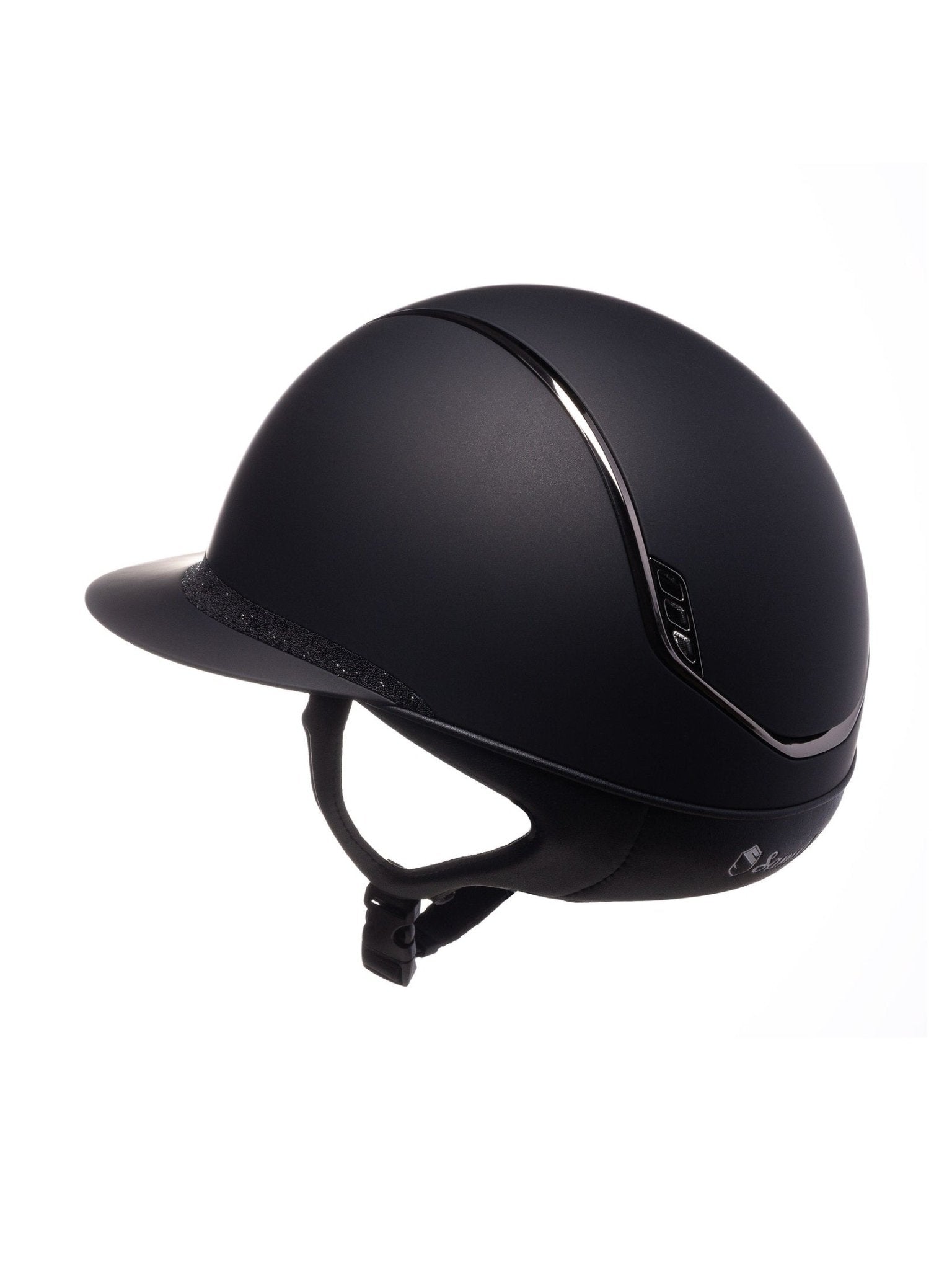 SAMSHIELD KASK MISS SHIELD 2.0 SHADOWMATT / CRYSTAL FABRIC BLACK / BLK CHROM / CRYS FAB BLACK / CZARNY - Samshield Equishop