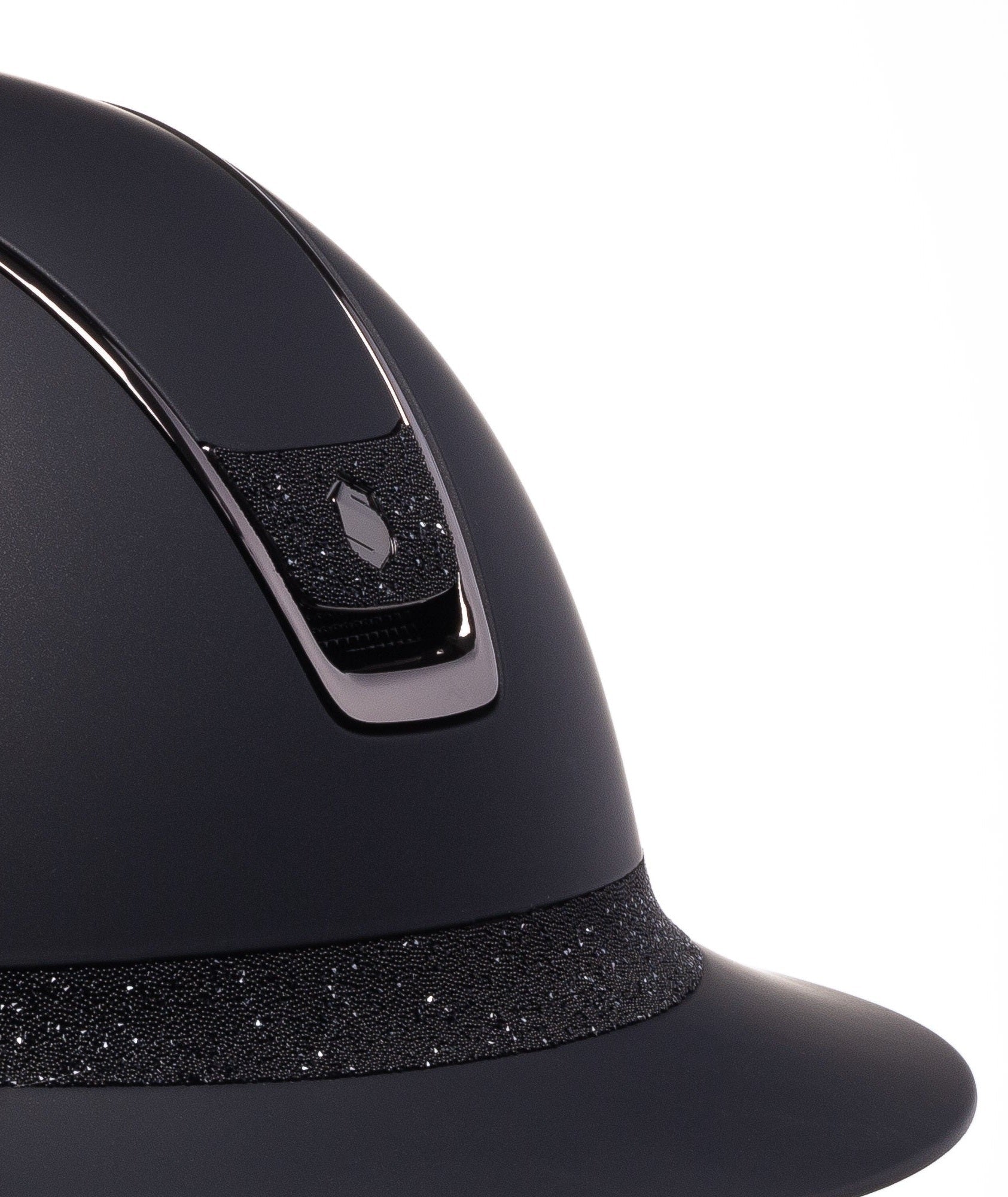 SAMSHIELD KASK MISS SHIELD 2.0 SHADOWMATT / CRYSTAL FABRIC BLACK / BLK CHROM / CRYS FAB BLACK / CZARNY - Samshield Equishop