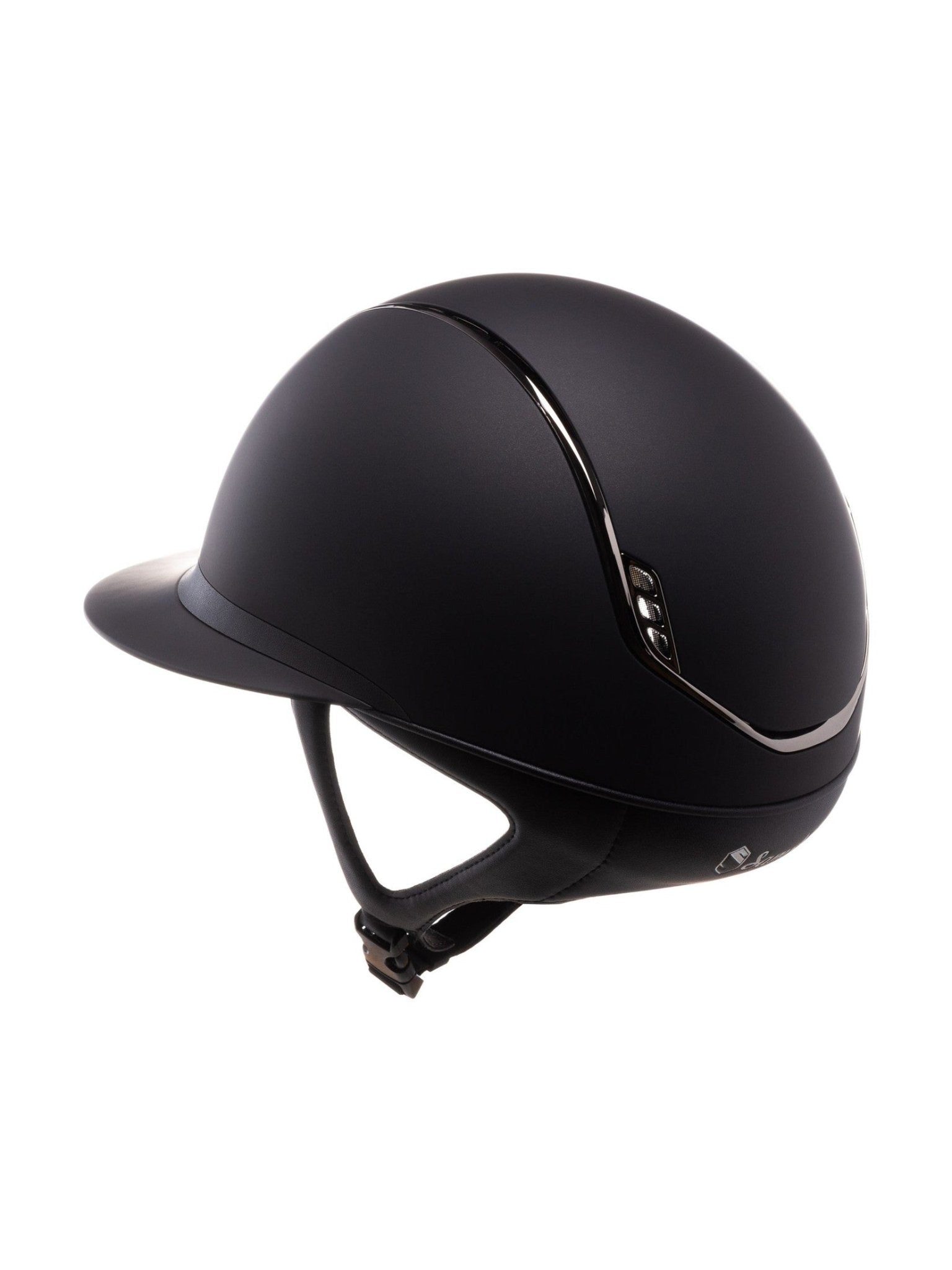 SAMSHIELD KASK MISS SHIELD 2.0 SHADOWMATT / CRYSTAL FABRIC BLACK / CZARNY CHROM / CZARNY - Samshield Equishop