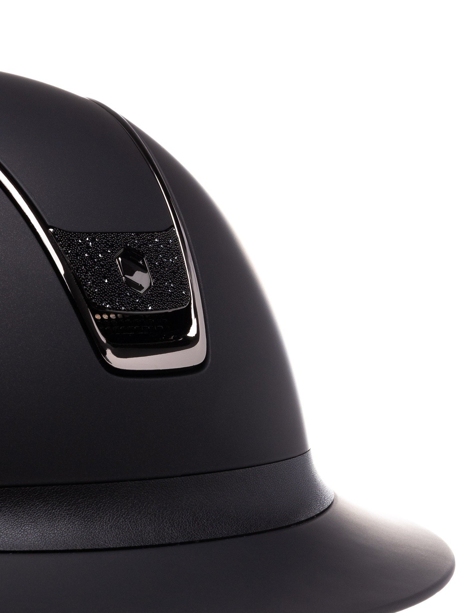 SAMSHIELD KASK MISS SHIELD 2.0 SHADOWMATT / CRYSTAL FABRIC BLACK / CZARNY CHROM / CZARNY - Samshield Equishop