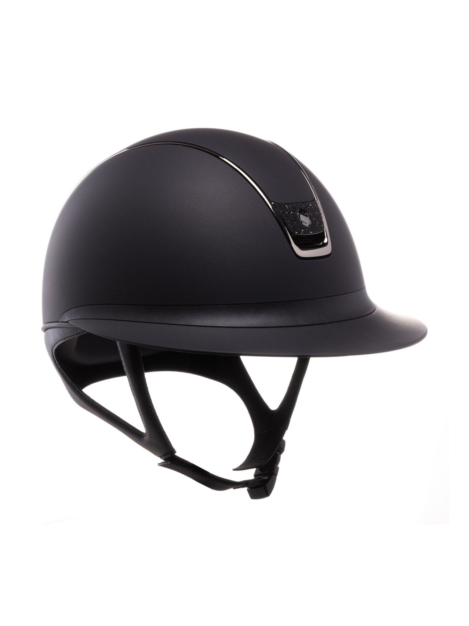 SAMSHIELD KASK MISS SHIELD 2.0 SHADOWMATT / CRYSTAL FABRIC BLACK / CZARNY CHROM / CZARNY - Samshield Equishop