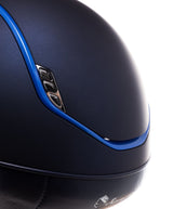 SAMSHIELD KASK MISS SHIELD 2.0 SHADOWMATT / CRYSTAL FABRIC BLUE / BLU CHROME / CRYS FAB BLUE / GRANATOWY - Samshield Equishop