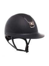 SAMSHIELD KASK MISS SHIELD 2.0 SHADOWMATT / CRYSTAL FABRIC PINK GOLD / CZARNY CHROME / CZARNY - Samshield Equishop