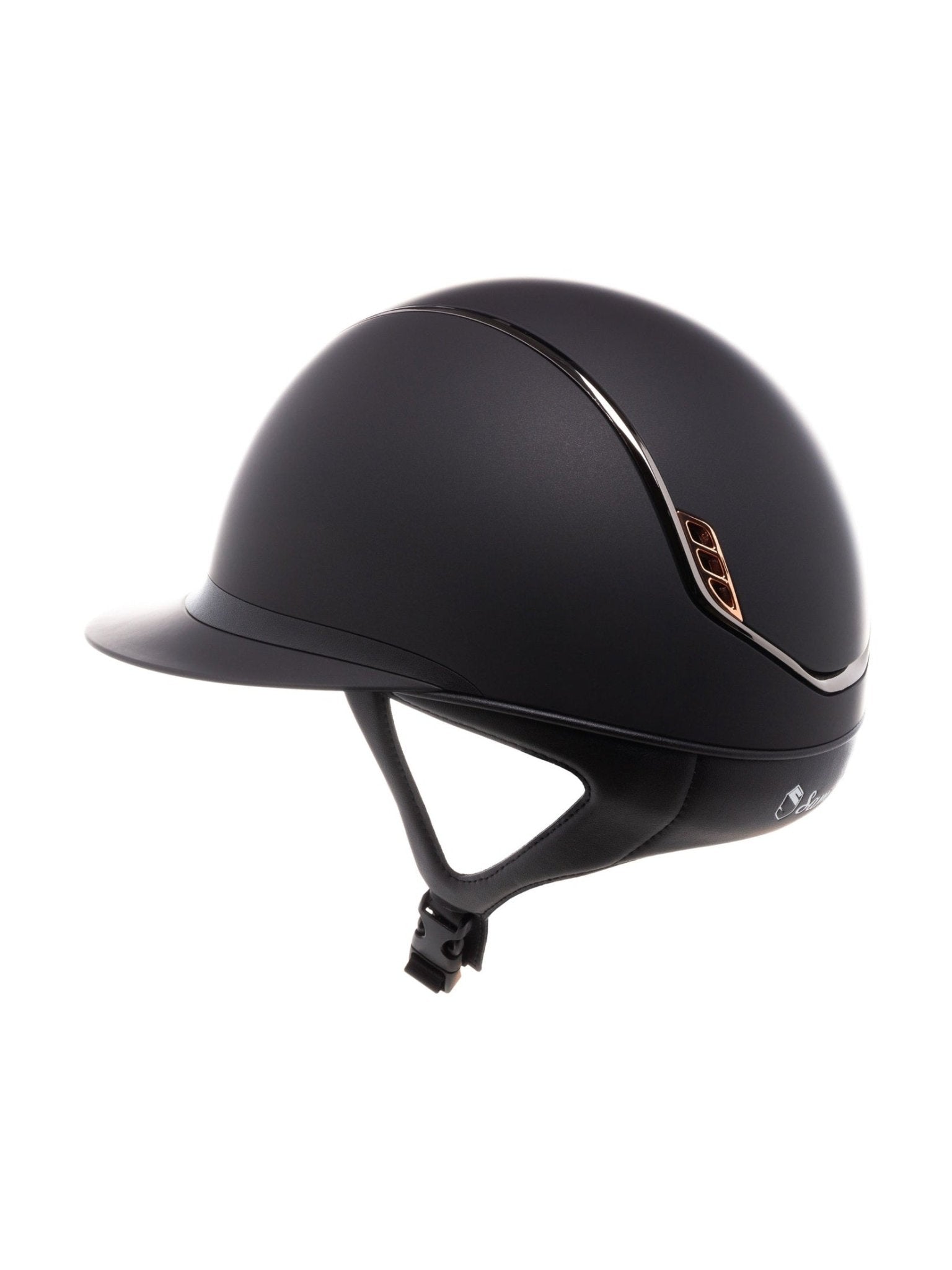 SAMSHIELD KASK MISS SHIELD 2.0 SHADOWMATT / CRYSTAL FABRIC PINK GOLD / CZARNY CHROME / CZARNY - Samshield Equishop