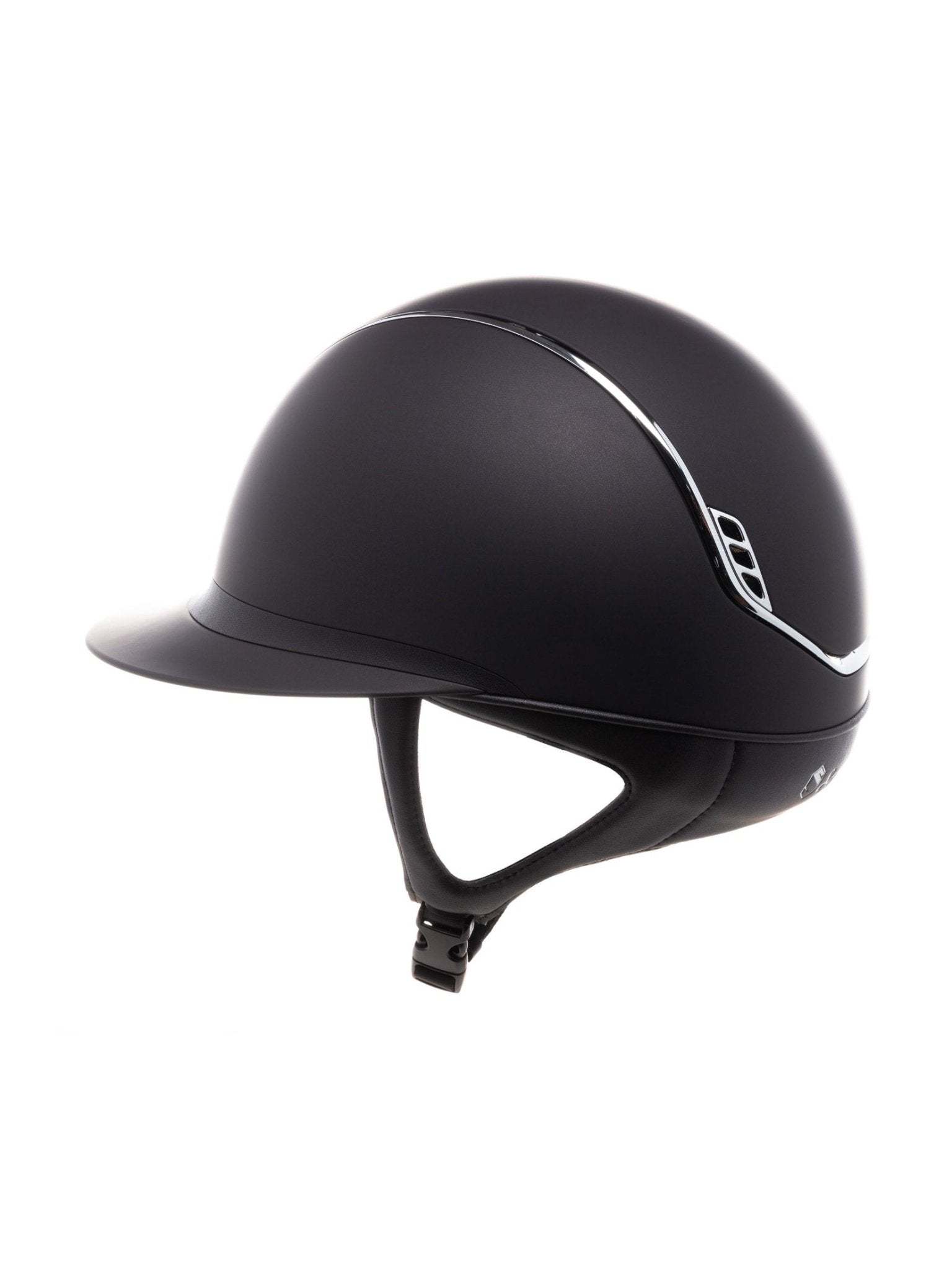 SAMSHIELD KASK MISS SHIELD 2.0 SHADOWMATT / CRYSTAL FABRIC SILVER / CHROME / CZARNY - Samshield Equishop