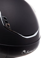 SAMSHIELD KASK MISS SHIELD 2.0 SHADOWMATT / CRYSTAL FABRIC SILVER / CHROME / CZARNY - Samshield Equishop