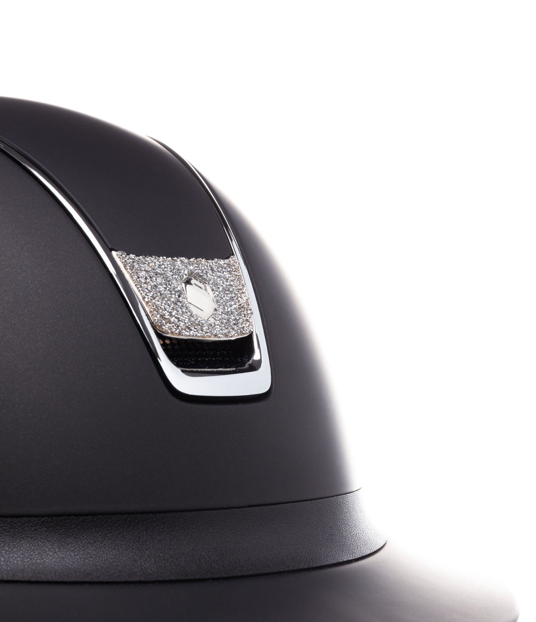 SAMSHIELD KASK MISS SHIELD 2.0 SHADOWMATT / CRYSTAL FABRIC SILVER / CHROME / CZARNY - Samshield Equishop