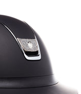 SAMSHIELD KASK MISS SHIELD 2.0 SHADOWMATT / CRYSTAL FABRIC SILVER / CHROME / CZARNY - Samshield Equishop