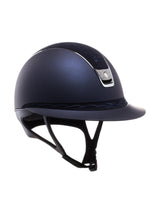 SAMSHIELD KASK MISS SHIELD 2.0 SHADOWMATT / FLOWER EMB BLUE / CRYST FAB SLV / GRANATOWY - Samshield Equishop