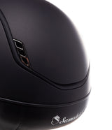 SAMSHIELD KASK MISS SHIELD 2.0 SHADOWMATT / SHINY CRYSTAL FABRIC BLK FRONTAL BLAZON / MATT BLK TRIM / CZARNY - Samshield Equishop