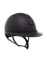 SAMSHIELD KASK MISS SHIELD 2.0 SHADOWMATT / SHINY CRYSTAL FABRIC BLK FRONTAL BLAZON / MATT BLK TRIM / CZARNY - Samshield Equishop