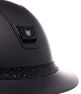 SAMSHIELD KASK MISS SHIELD 2.0 SHADOWMATT / SHINY CRYSTAL FABRIC BLK FRONTAL BLAZON / MATT BLK TRIM / CZARNY - Samshield Equishop