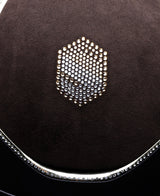 SAMSHIELD KASK MISS SHIELD 2.0 SHADOWMATT/SHINY CRYSTAL FABRIC GOLD/300 SWARO/ALCANTARA/BRĄZOWY - Samshield Equishop