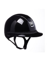 SAMSHIELD KASK MISS SHIELD GLOSSY 2.0/CRST FAB SILVER BLAZON/BLACK FRONTAL/5 SWARO/ CZARNY - Samshield Equishop