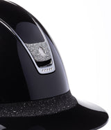 SAMSHIELD KASK MISS SHIELD GLOSSY 2.0/CRST FAB SILVER BLAZON/BLACK FRONTAL/5 SWARO/ CZARNY - Samshield Equishop