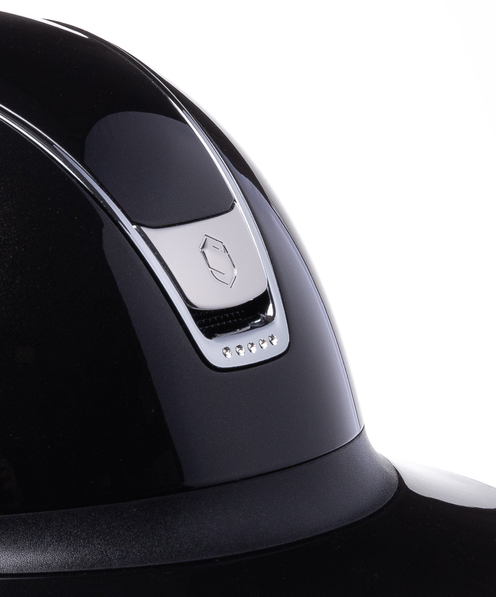 SAMSHIELD KASK MISS SHIELD SHADOWGLOSSY 2.0 / 5 SWAROVSKI / CHROME / CZARNY - Samshield Equishop