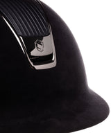 SAMSHIELD KASK PREMIUM 2.0 LEATHER BLACK TOP / CZARNY CHROM / CZARNY CHROM / CZARNY - Samshield Equishop