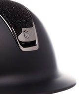 SAMSHIELD KASK SHADOWMATT 2.0 / CRYSTAL FABRIC BLACK / CZARNY CHROM / CZARNY CHROM / CZARNY - Samshield Equishop