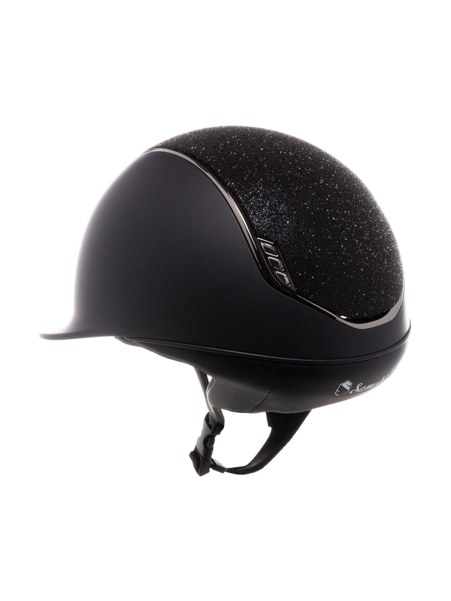 SAMSHIELD KASK SHADOWMATT 2.0 / CRYSTAL FABRIC BLACK / CZARNY CHROM / CZARNY CHROM / CZARNY - Samshield Equishop