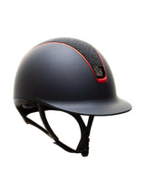 SAMSHIELD KASK SHADOWMATT 2.0 / CRYSTAL FABRIC BLACK / MATT RED / BLACK CHROME / CZARNY - Samshield Equishop