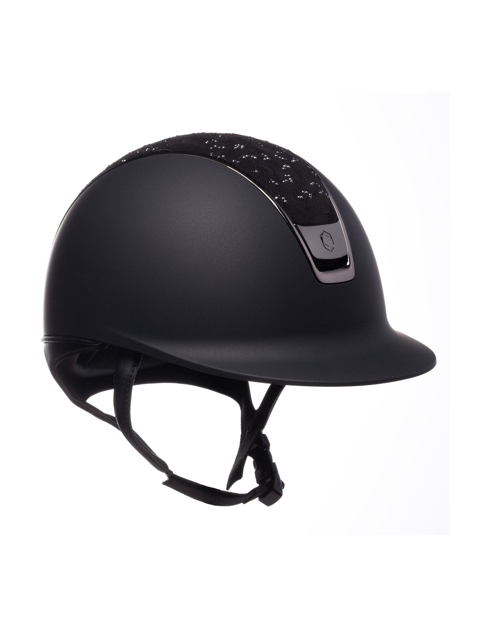 SAMSHIELD KASK SHADOWMATT 2.0 / CRYSTAL LEAF BLACK TOP / BLACK CHROME / CZARNY - Samshield Equishop