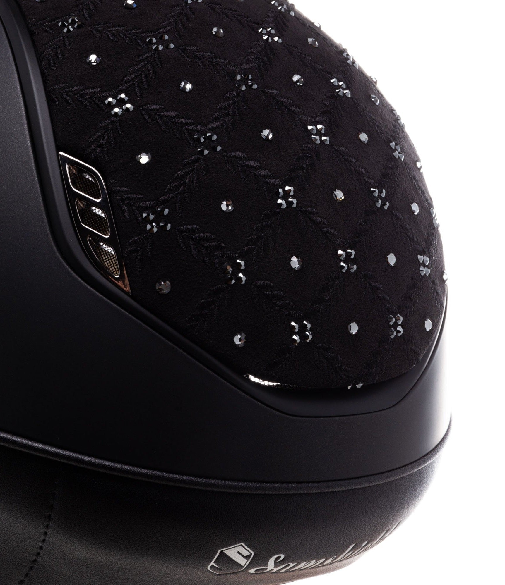 SAMSHIELD KASK SHADOWMATT 2.0 / FLOWER SWARO TOP / MAT BLACK / CZARNY CHROM / CZARNY - Samshield Equishop