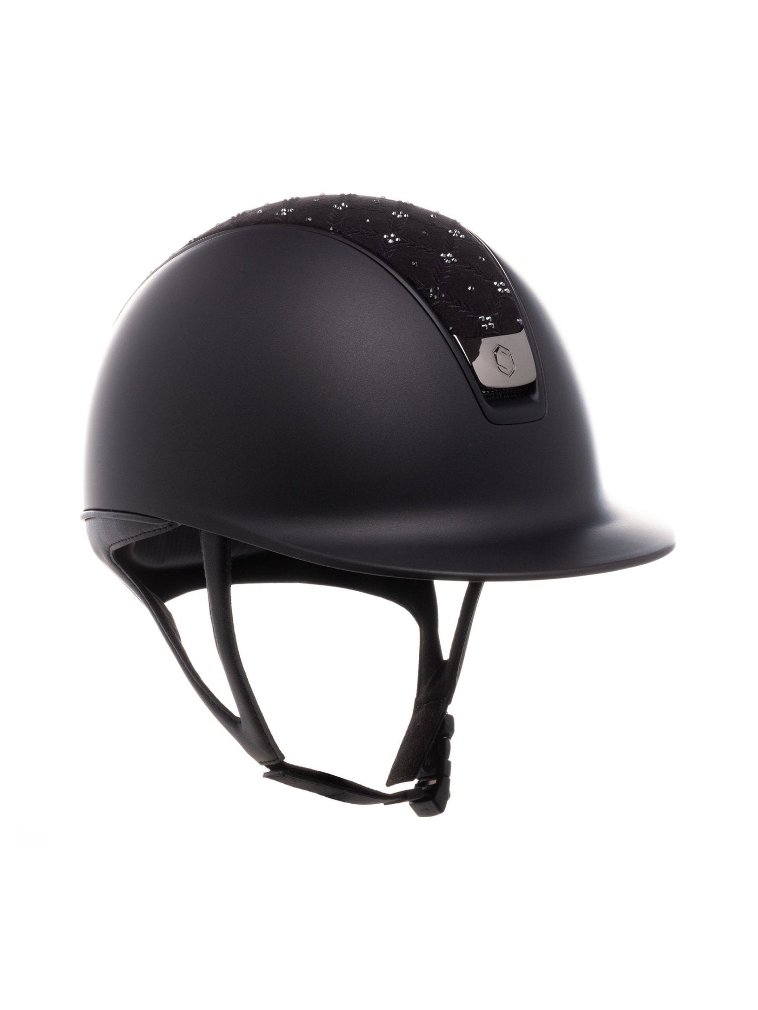 SAMSHIELD KASK SHADOWMATT 2.0 / FLOWER SWARO TOP / MAT BLACK / CZARNY CHROM / CZARNY - Samshield Equishop