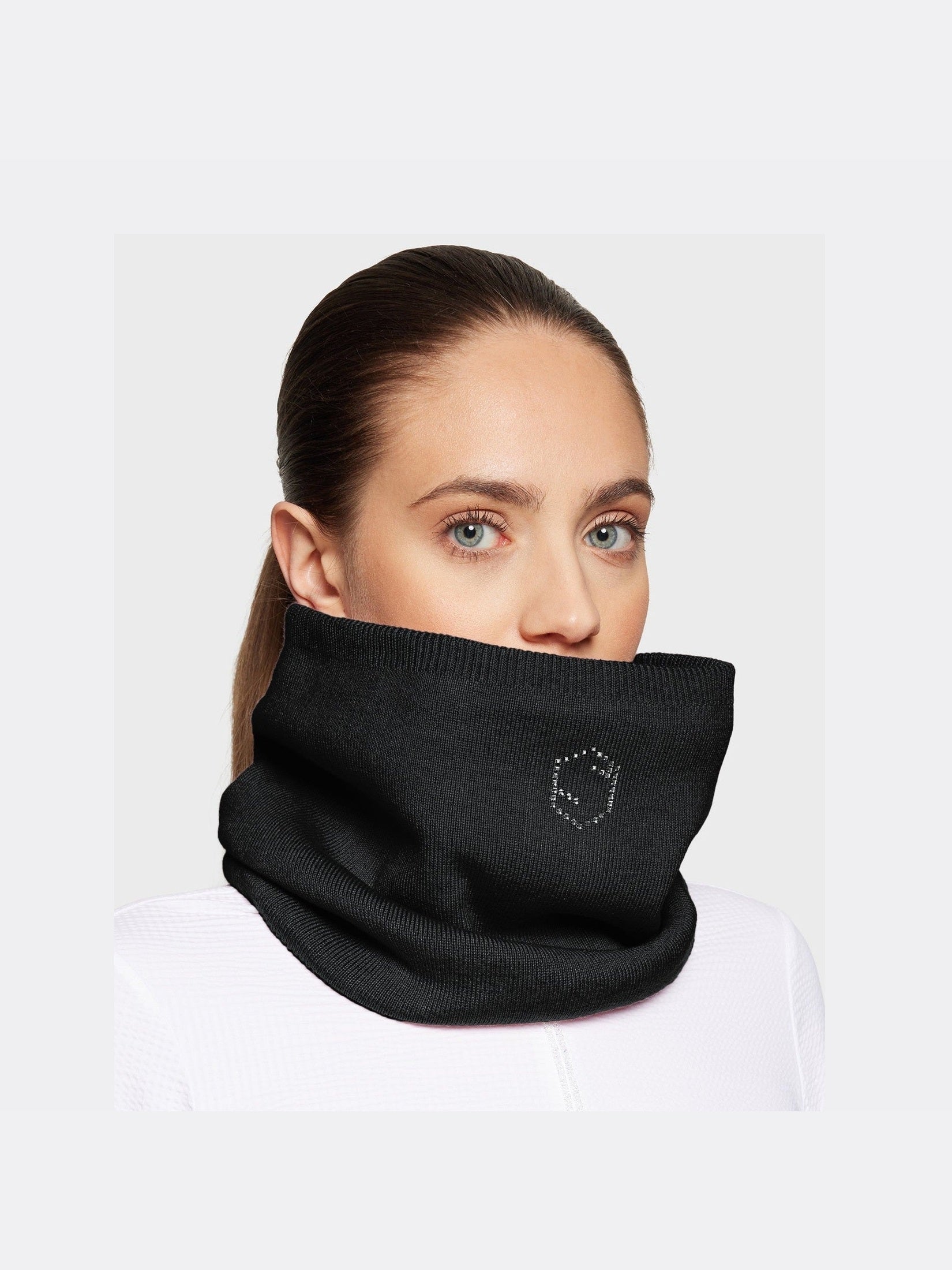SAMSHIELD NECK WARMER CRYSTAL SQUARE SZALIK DLA JEŹDŹCA DAMSKI - Samshield Equishop