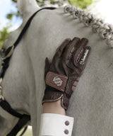 SAMSHIELD V - SKIN SWAROVSKI RĘKAWICZKI JEŹDZIECKIE BRĄZOWE - Samshield Equishop