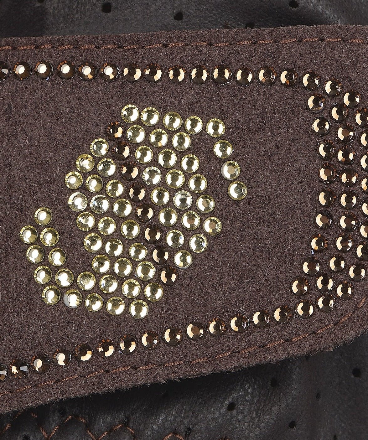 SAMSHIELD V - SKIN SWAROVSKI RĘKAWICZKI JEŹDZIECKIE BRĄZOWE - Samshield Equishop