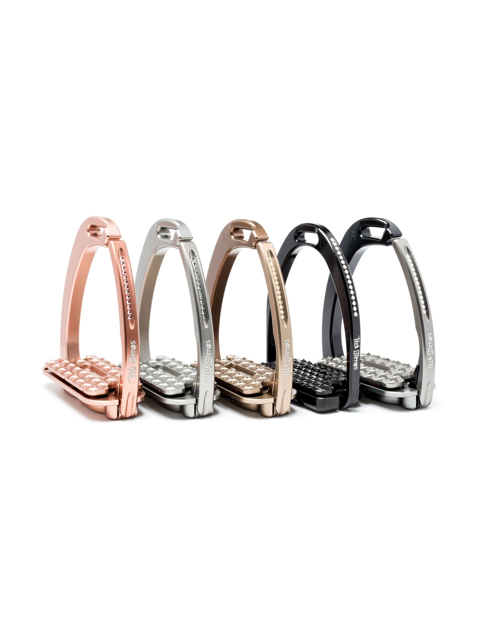TECH STIRRUPS STRZEMIONA JEŹDZIECKIE Z AMORTYZACJĄ VENICE PLUS EVO SWAROVSKI