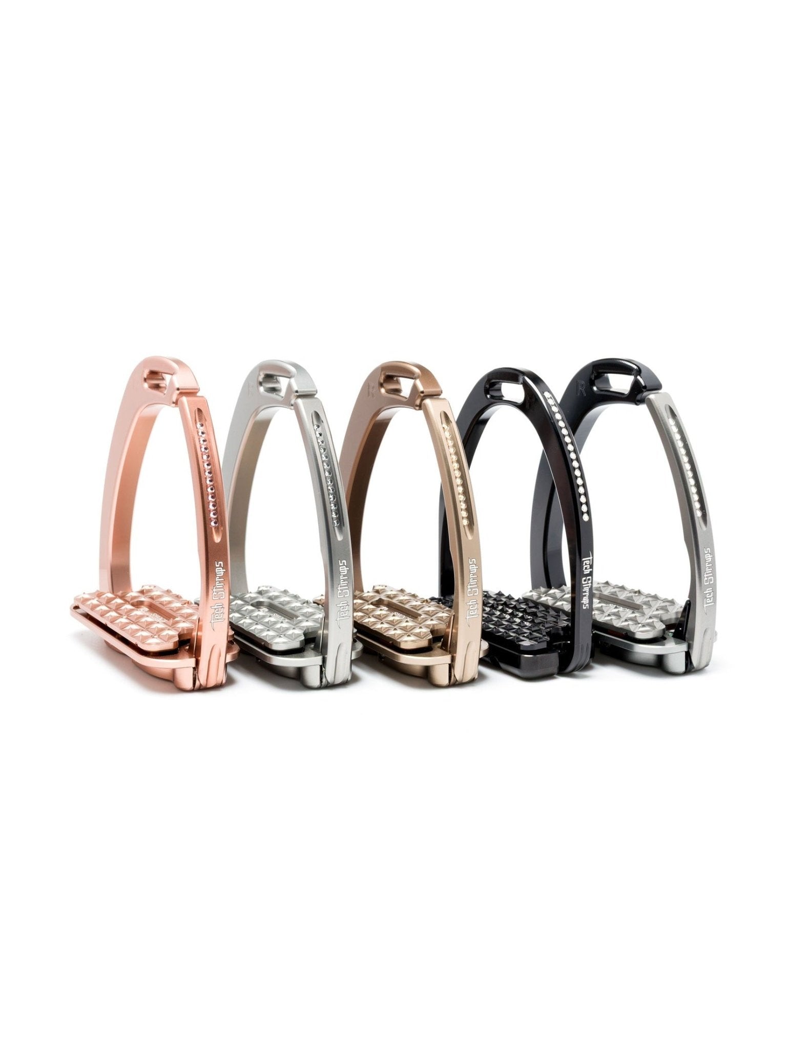 TECH STIRRUPS STRZEMIONA JEŹDZIECKIE Z AMORTYZACJĄ VENICE PLUS EVO SWAROVSKI - Tech Stirrups Equishop