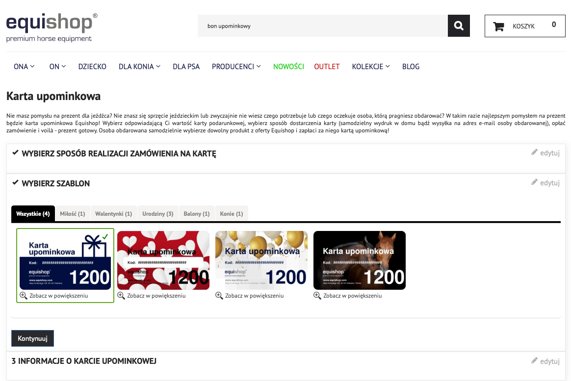 Krok II - zamówienia