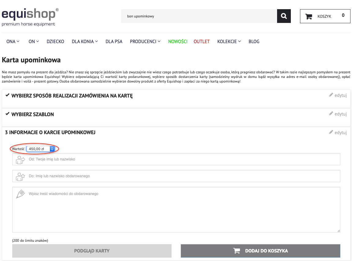 Krok III - zamówienia